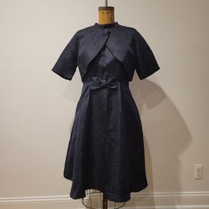 Lindy Bop 'Angelique' Navy Swing Dress and Jacket Twin Set. US Size 6